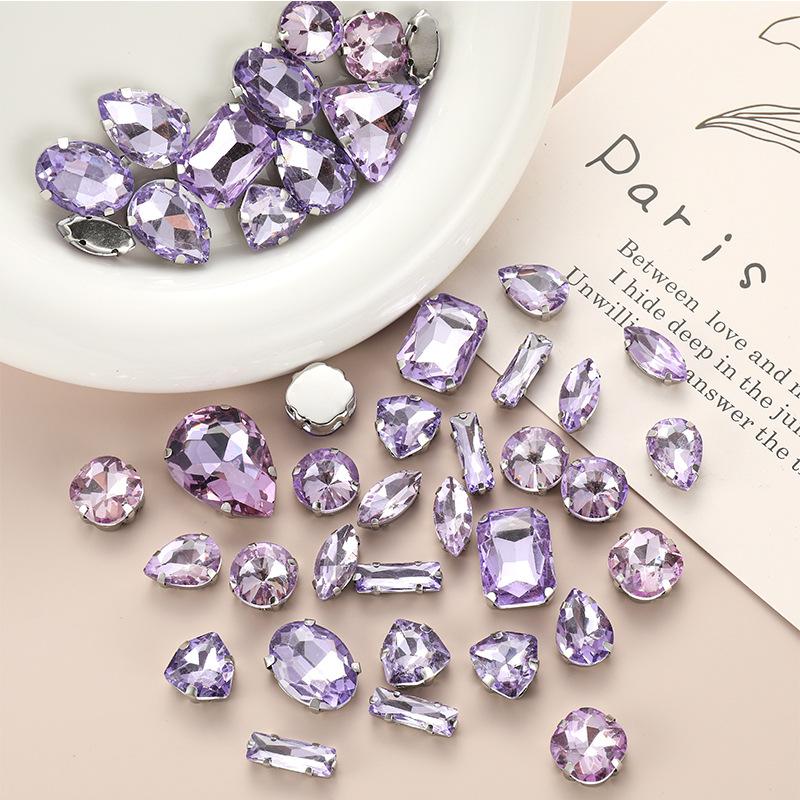 Поставка Стеклянная дрель-коготь, сшитая вручную, пряжка из алмазного кристалла, своими руками, свадебная одежда, аксессуары для волос, пряжка для обуви, аксессуары, смешанные 50 шт.