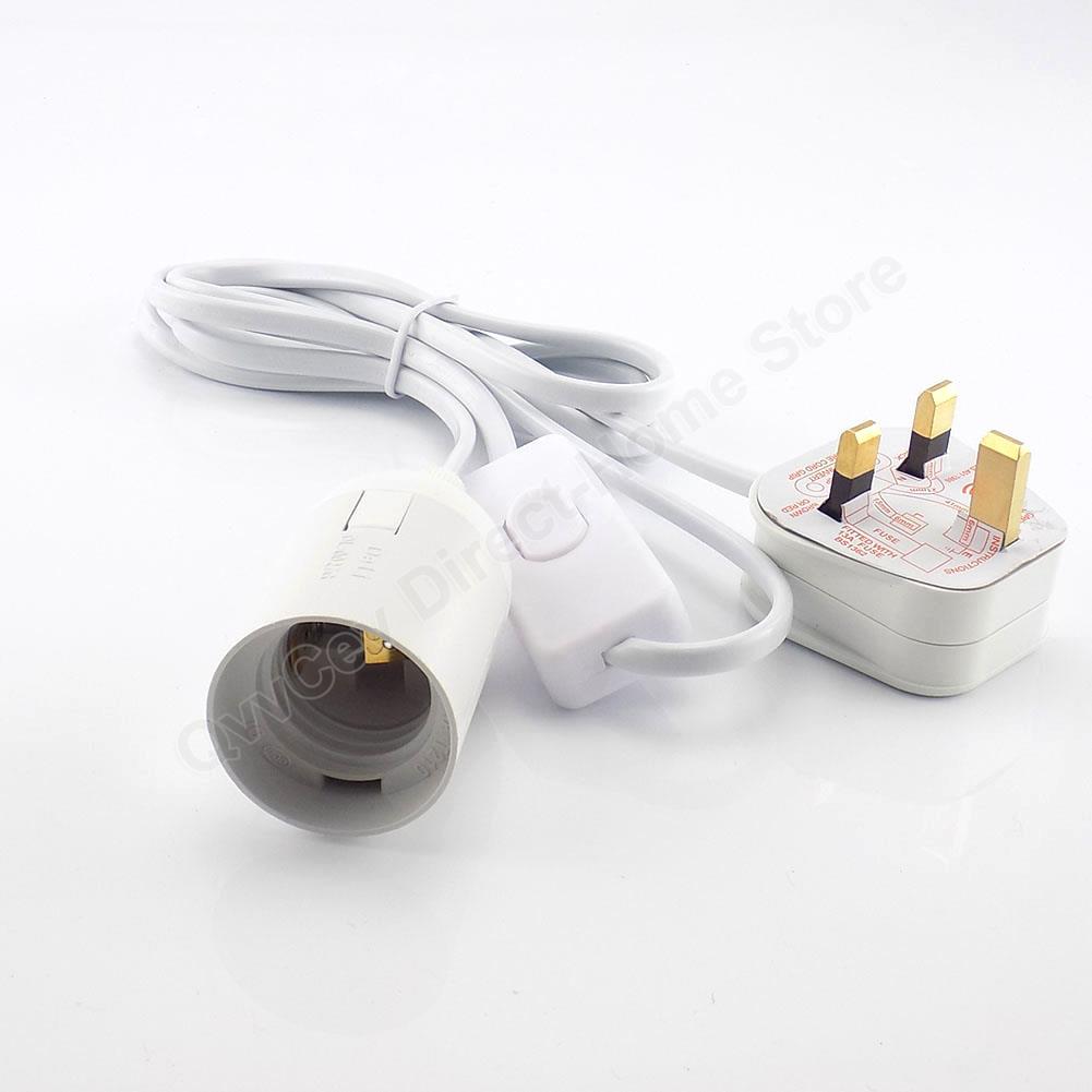 EU US Plug 1.8m шнур питания кабели E27 основание лампы держатель с выключателем провод для подвесных светодиодных лампочек приспособление подвесной светильник гнездо