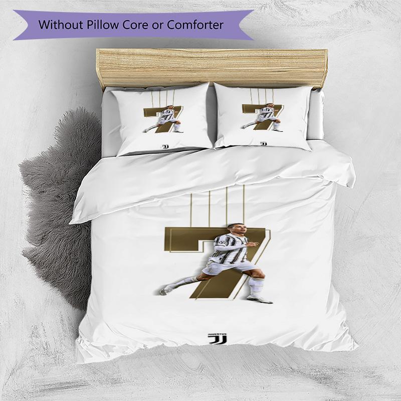 Ronaldo's Celebration Moment Bedding Set, Breathable Duvet Cover with Pillowcases, Soft Bed Linen for Bedroom Home Decoration, Perfect Festival Birthd