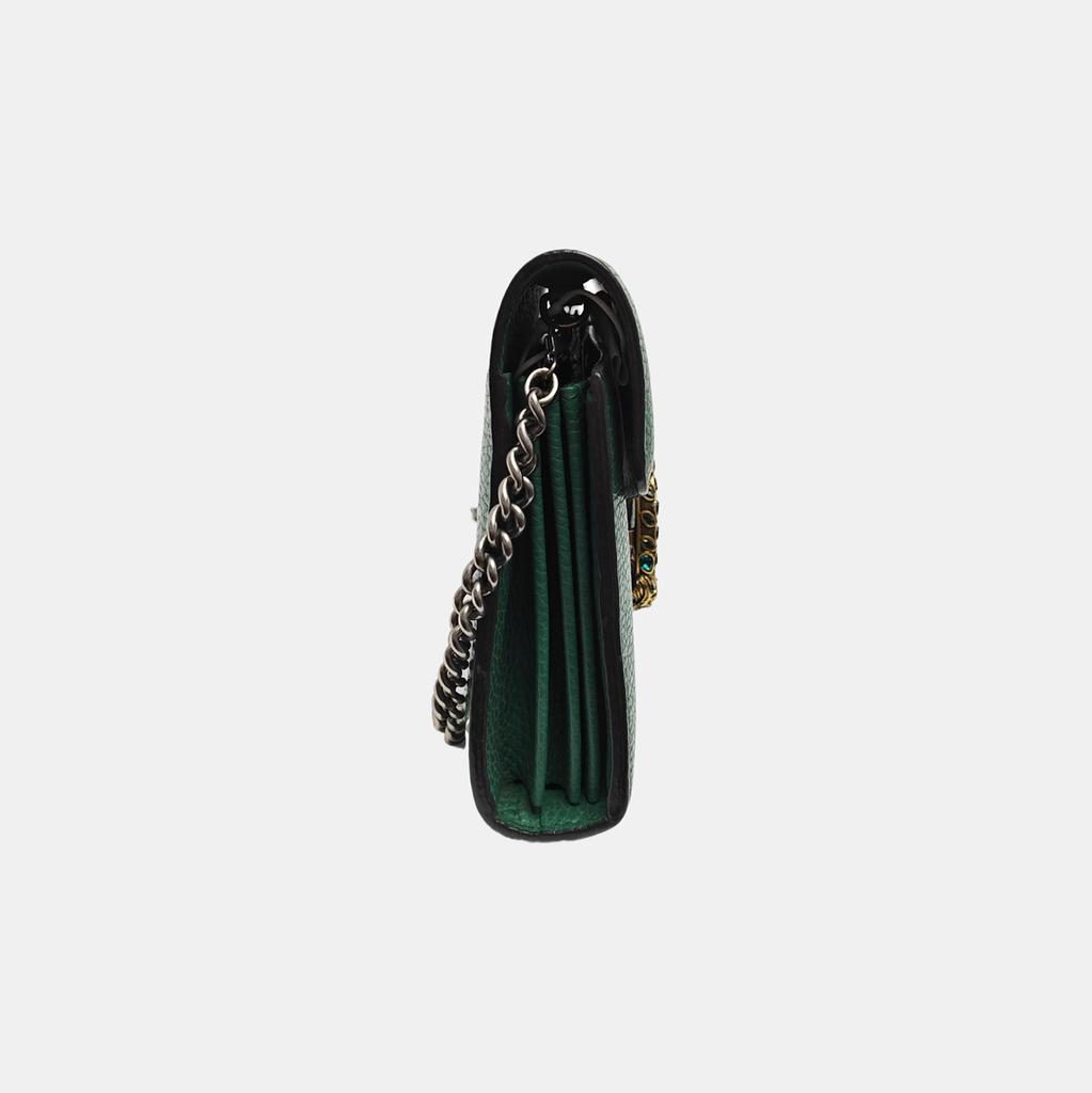 [Pre-Owned] Dionysus Double Tiger Head Buckle Chain Shoulder Leather Wallet Crossbody Bag - Very Good #FM7E2Z