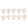 100pcs Metal Diamond Paper Clips Small Planner Clips Clips Heart Paper Clips  Wedding Decoration