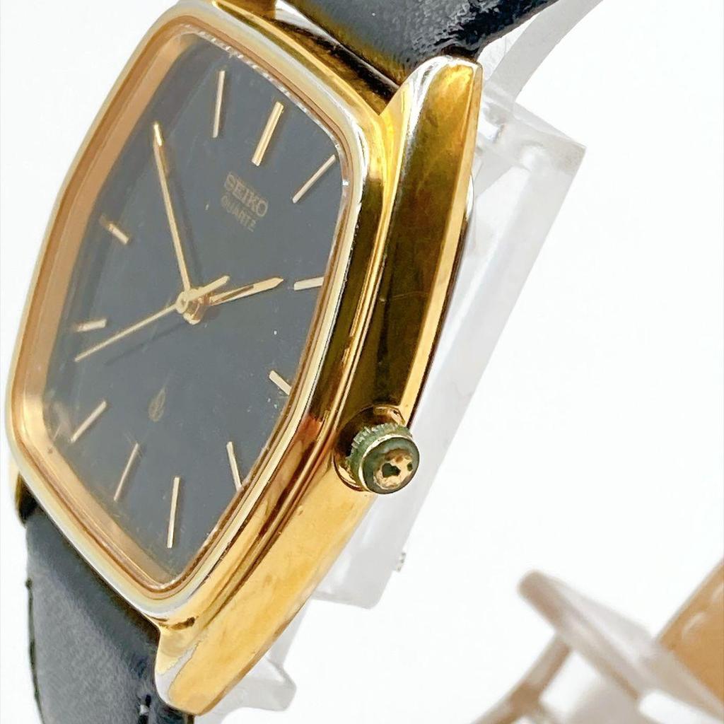 Б/У 570 SEIKO Кварцевые Часы 80-е Винтаж Колесница Батарея Заменена Новый Неоригинальный Ремешок