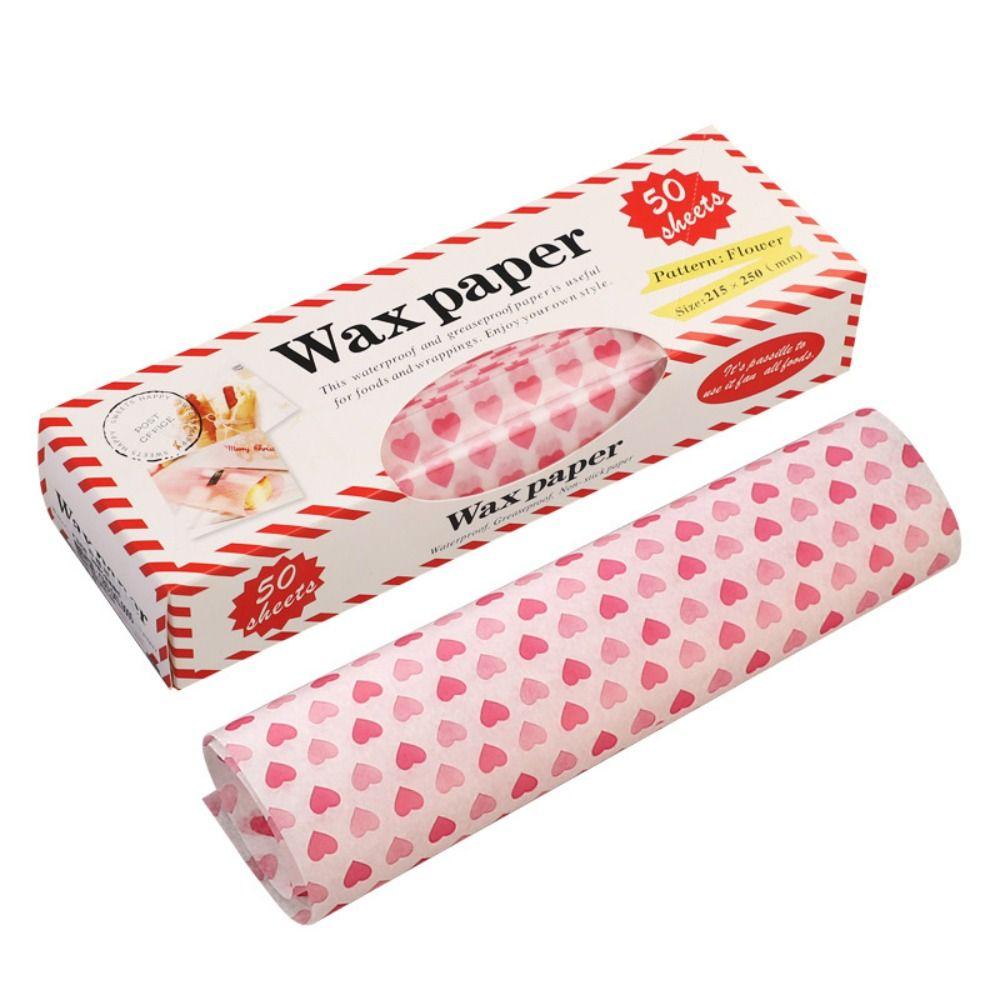 10/50pcs Disposable Wax Paper Oilproof Sandwich Hamburger Waterproof Cake Bread Packaging Wrapper