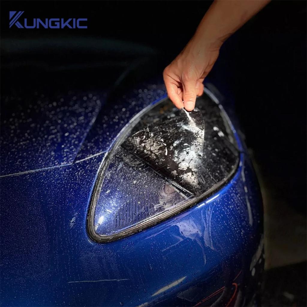TPU Car Headlight Protective Film For Ford F-150 Lightning 2022-2025 Transport & Smoke Anti-Scratch Auto External Accessories