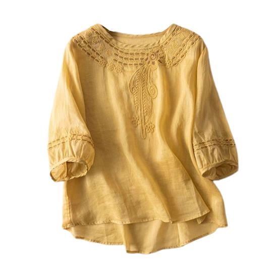 Женские топы с круглым вырезом и коротким рукавом, свободная футболка с ажурным узором, летние тонкие пуловеры