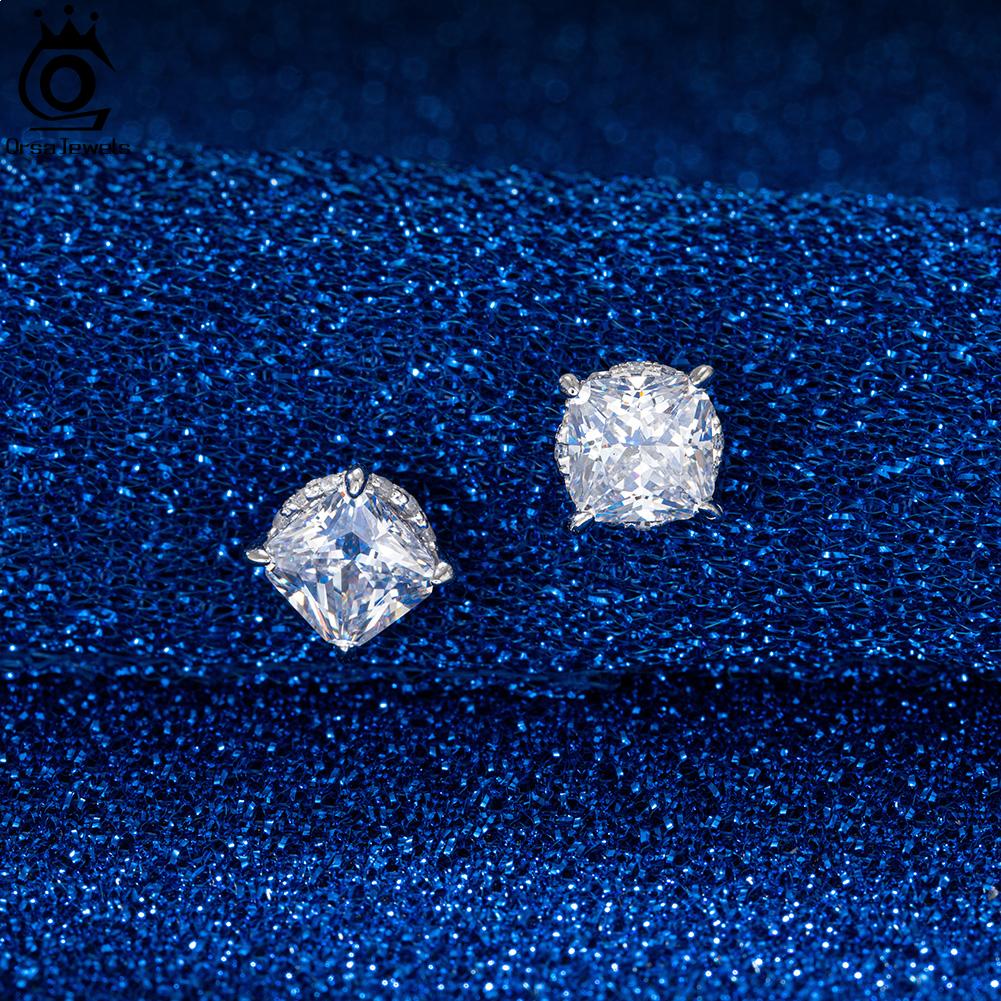 ORSA JEWELS 8A Премиальные серьги-гвоздики с кубическим цирконием для женщин 925 пробы стерлингового серебра Блестящие Изысканные Серьги-гвоздики Ювелирные изделия в подарок на годовщину LZE01