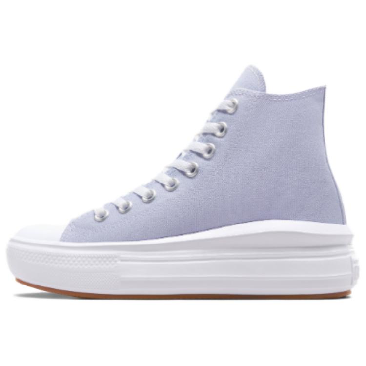 Converse Кеды на платформе Chuck Taylor All Star Move Модные Универсальные Высокие Канвасовые Кроссовки Женские Сиренево-Фиолетовые A08294C