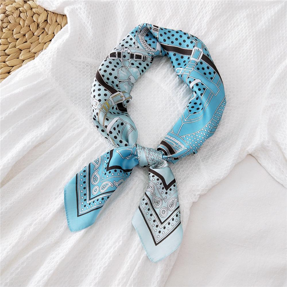 Fashion Decoration Scarf Hairband Tie Hair 70 Small Square Scarf Silk Scarf Women'S Spring And Autumn Versatile Small Scarf Professional Scarf