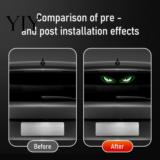 Automotive Interior Accessories Solar Devil Eyes Light for Windshield, Magnetic Installation Window Warning Sign with Three Custom Car Display