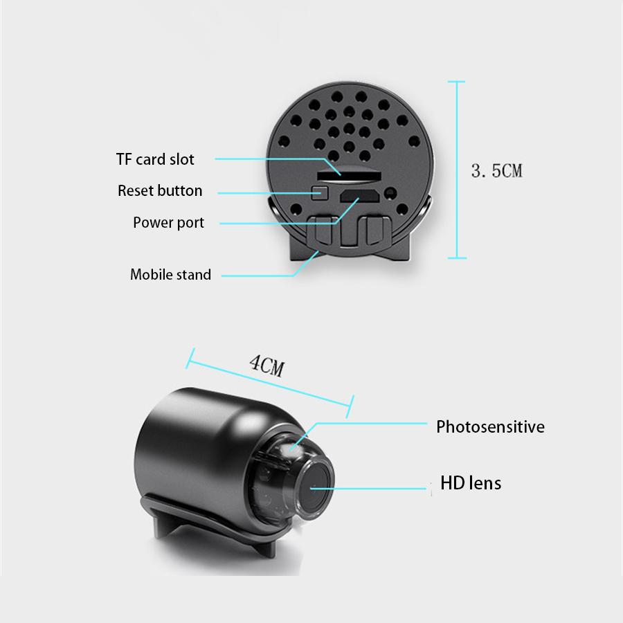 Мини-камера HD 1080P Видеокамера с датчиком движения Wi-Fi Видеокамера Безопасность DVR
