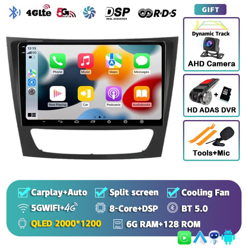 Android 14 Carplay автомобильное радио для Benz E-класса W211 E200 E220 E300 E350 E240 E270 E280 CLS CLASS W219 мультимедийный плеер стерео BT