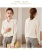 Women's Fashion Cashmere Polo Collar Cardigan - Loose Fit, Long Sleeve Knit Sweater for Autumn and Winter.