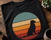 Retro Dog Sunset T-Shirt and kids tshirt, Vintage Dog Silhouette Graphic, Pet Lover Apparel
