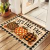 VIKAMA Thanksgiving Pumpkin Welcome Mat Non-Slip Indoor Outdoor Entrance Doormat Kitchen Bedroom It's Fall Y'all Home Rug