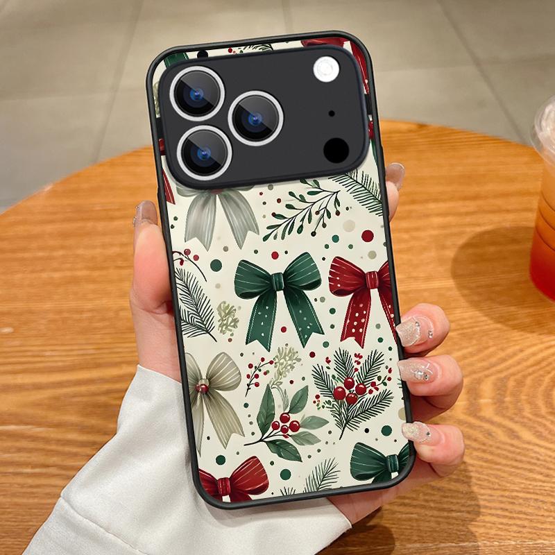 Translucent Matte Magnetic Phone Case For iPhone 17 16 15 Pro 14 13 Pro Max 16e 17e For Magsafe Bowknot Print Hard PC Back Cover