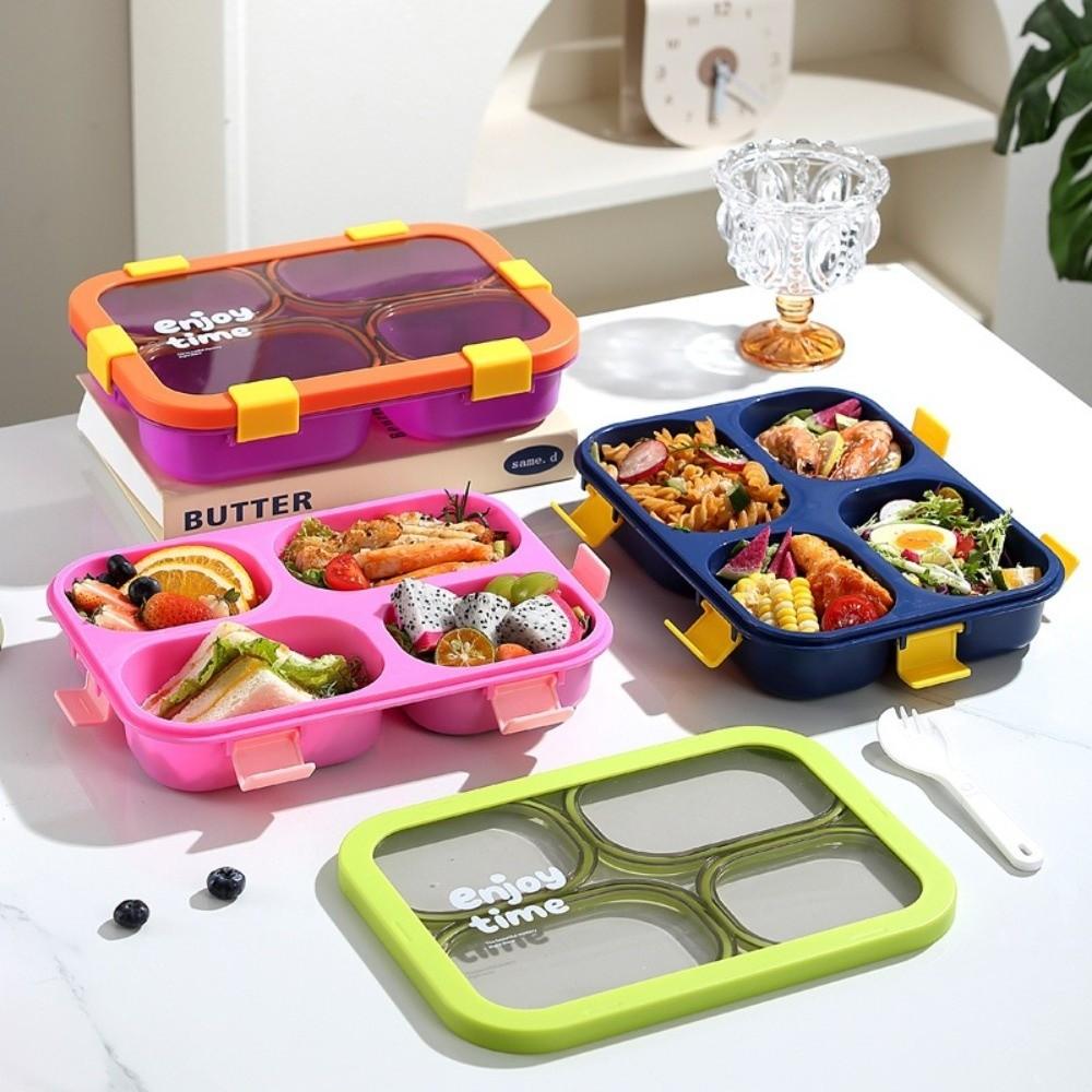Divided Compartments Lunch Box Sealed Lid Food Container Thermal Lunch Box for Office Workers