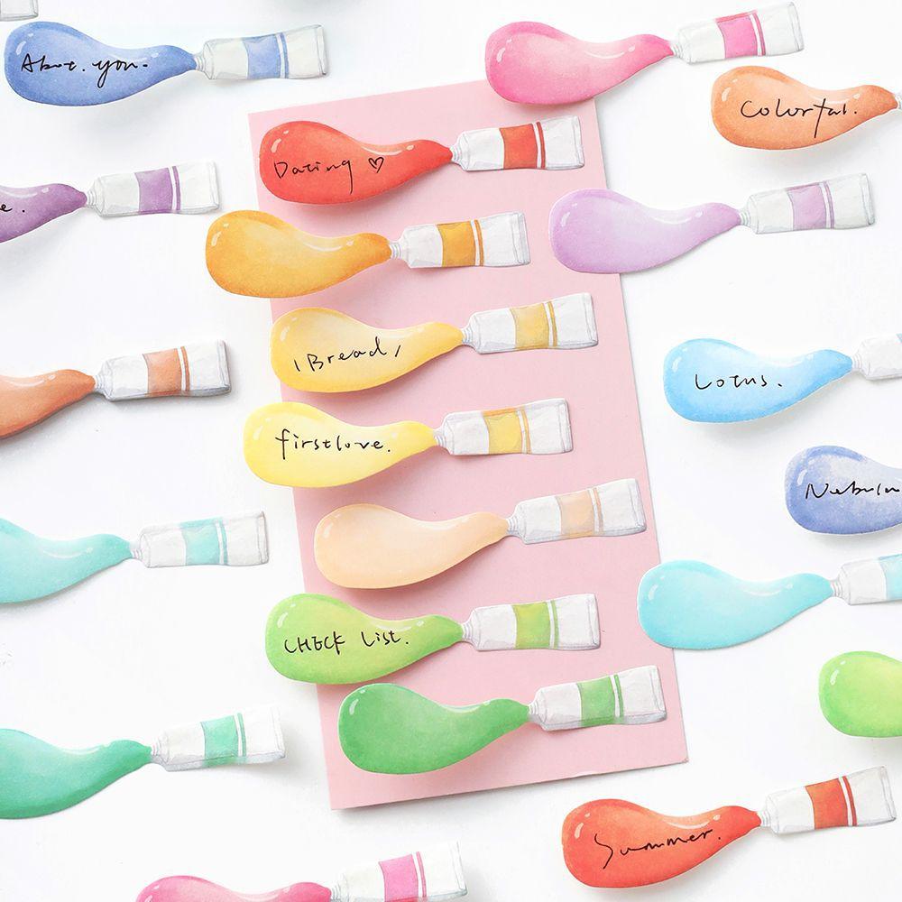 50pcs/lot Memo Pads Material Paper Color palette sticky note Junk Journal Scrapbooking paper Cards Background Decoration