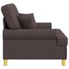 XXL Armchair with Cushions Dark Brown Fabric