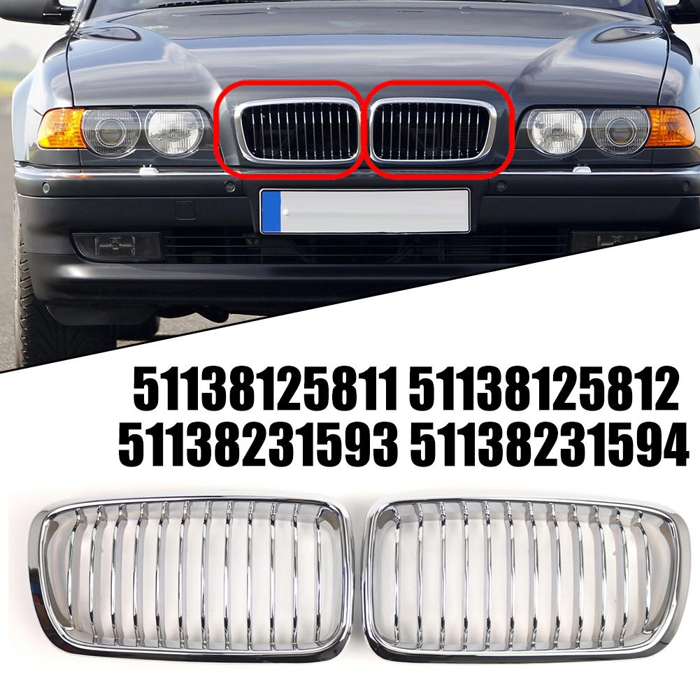 2X 51138125811 51138125812 51138231593 ДЛЯ BMW 7 SERIES E38 1994-1998 АВТОМОБИЛЯ ПЕРЕДНИЙ БАМПЕР ВЕРХНИЕ РЕШЕТКИ РАДИАТОРА Л+П Внешняя часть