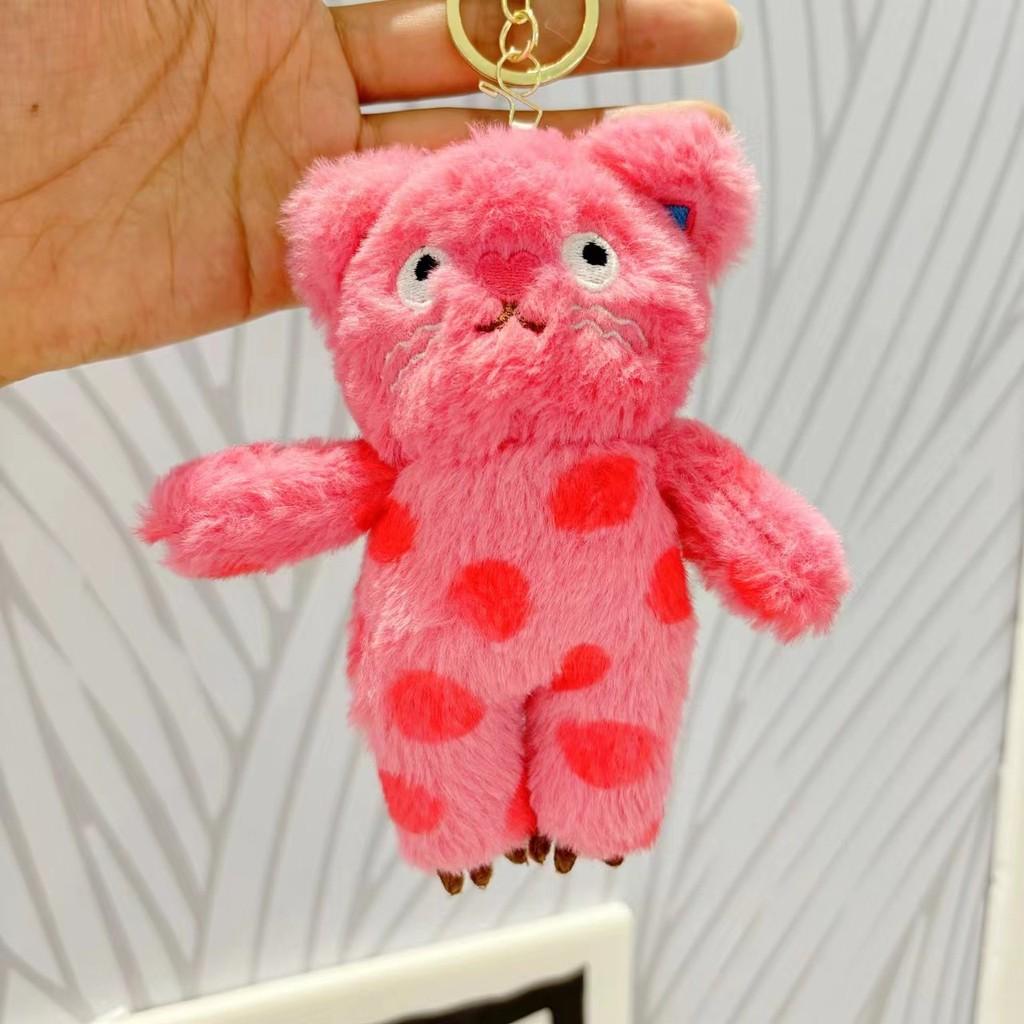 Черный Восхитительный И Розовый Кот Плюшевая Кукла Брелок Из Мягкого Материала Для Украшений Сумки