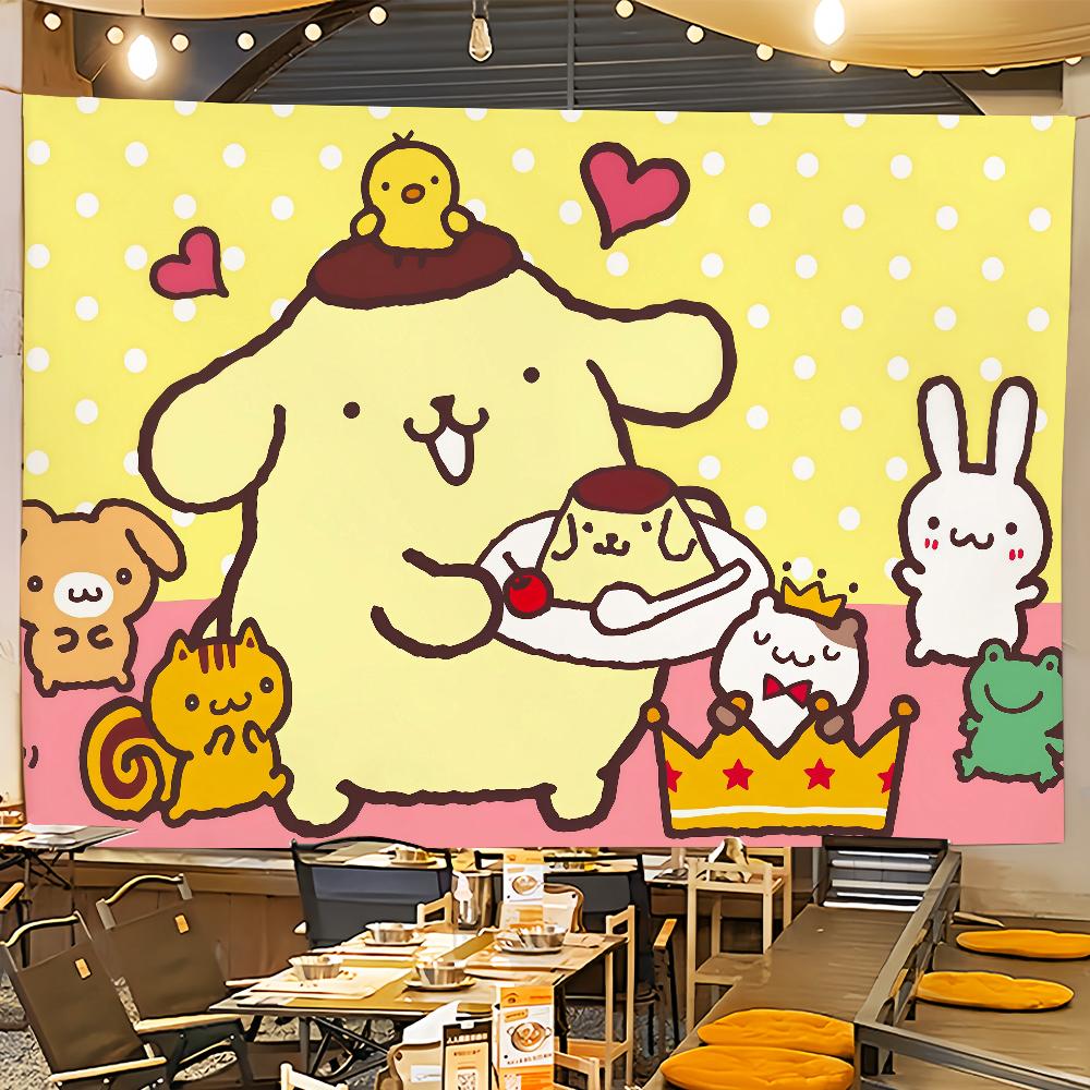 Kawaii Ppom Pom Ppurin Sro Flag For Room Dorm Camping Party Hogar Garage Living Room Bedside Wall Decor Banner Gift