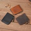Men Small Wallets Genuine Leather Credit Business Card Holder Purse Money Case Vintage Clutch Short Women Men Coin Pocket Bag