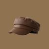 Pu Leathe Solid Color Spring And Autumn Outdoor Casual Adult Sun Hats Hip Hop Hat Sunscreen Hat Sports Cap Outdoor Leisure Hat
