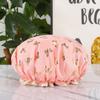Double-layer Water-proof Shower Cap Antifouling Kitchen Hair Cover Bathroom Bath Hat Elastic Comfortable Design Fashion