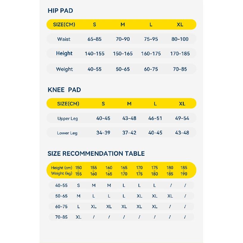 COPOZZ Upgraded Ski Knee Pads Motorcycle Skating Sport Protective Skiing Butt Protector Padded Breathable Adjustable Gear Shorts