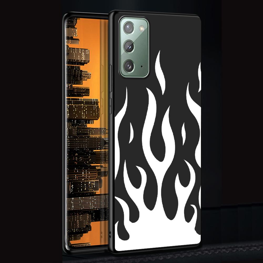Крутой зеленый красный чехол для телефона Flame Fire для Samsung Galaxy Note 20 Ultra 10 Lite 9 8 S22 Plus M31 M30s M11 M12 M21 TPU черный чехол