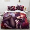 Комплект постельного белья Kawaii Anime sexy Girl, пододеяльник, одеяло, комплект постельного белья, наволочка, размер King Queen Twin для мальчиков и девочек для взрослых