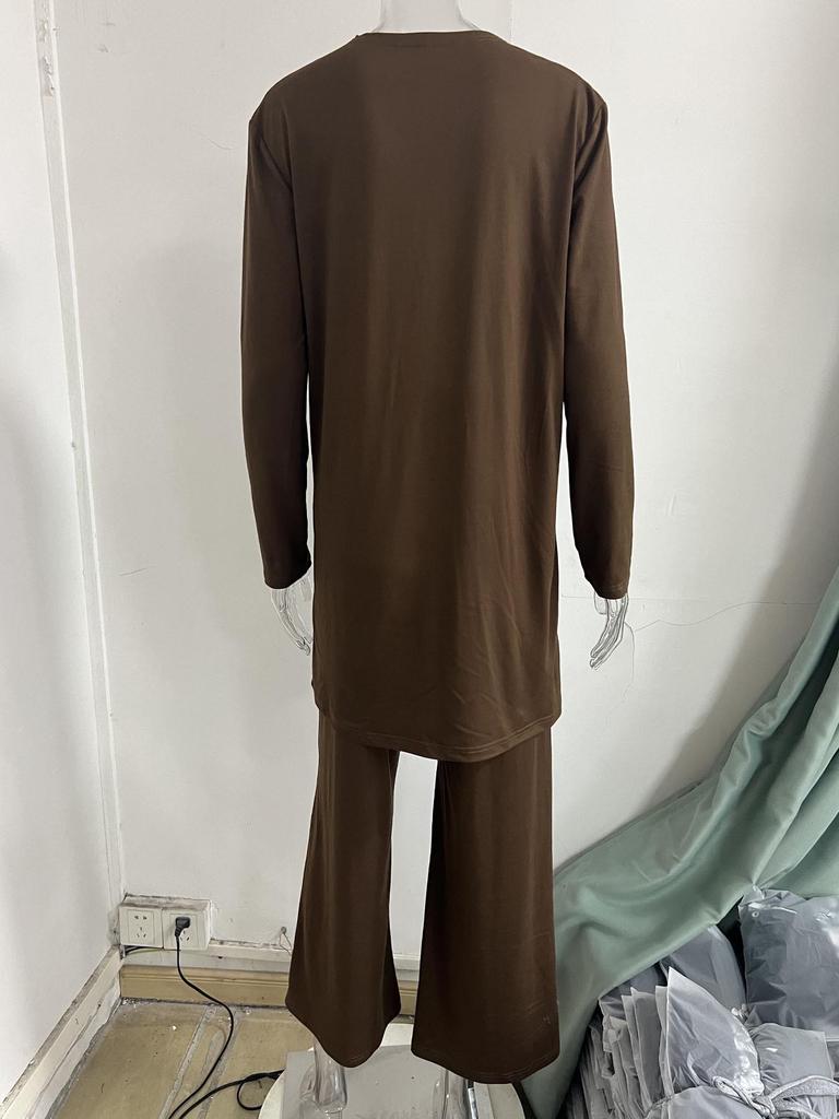 Европейско-американский повседневный осенне-зимний однотонный комплект-тройка: Длинные брюки, кардиган с длинным рукавом и жилет для женщин