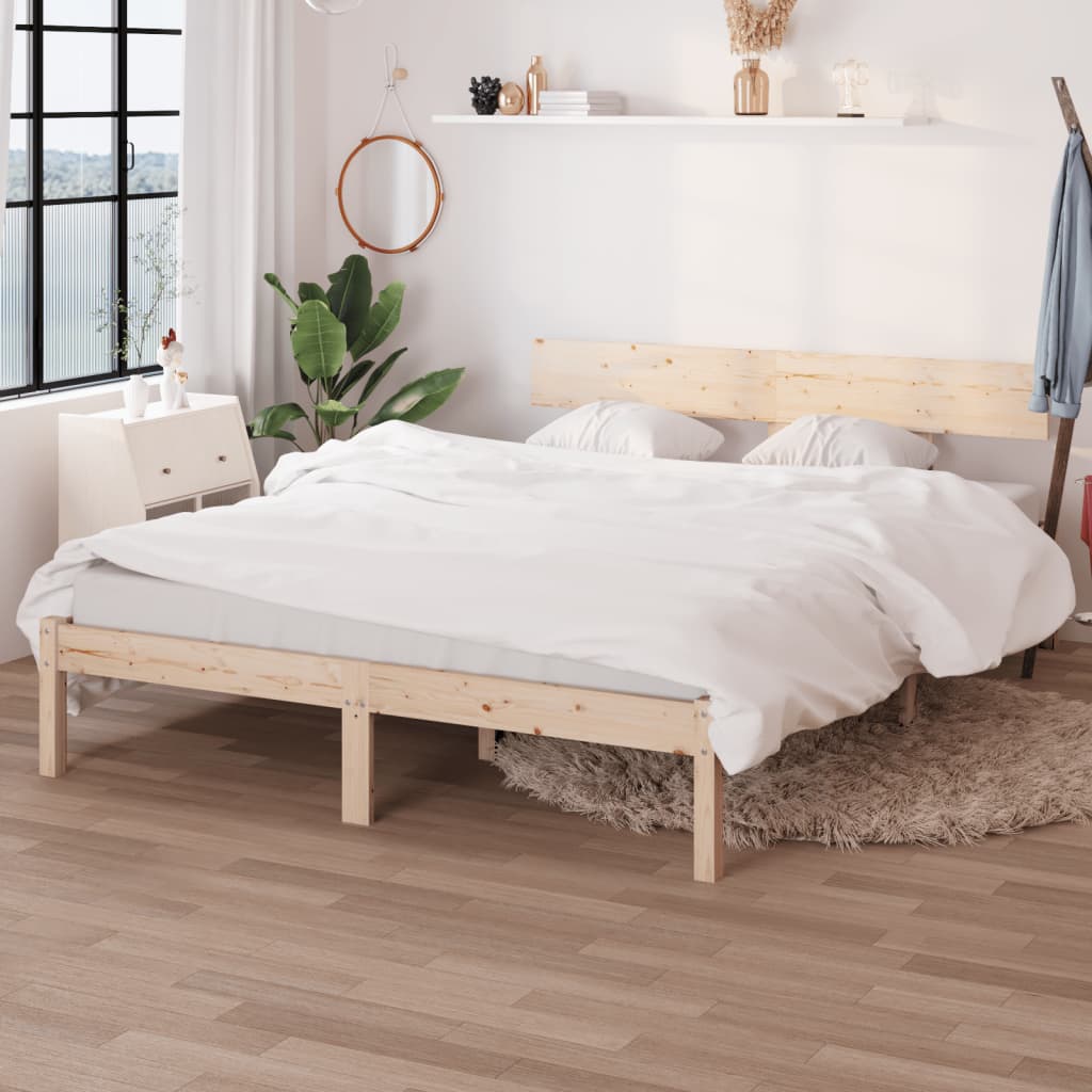 Vidaxl Rama Łóżka Bez Materaca, 160X200 Cm, Lite Drewno
