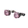 Earrings Korean version of small fresh pink zircon versatile women's earrings ins