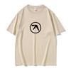Футболка с принтом логотипа Aphex Twin Унисекс Женская Повседневная Хлопковая Винтажная С коротким рукавом Мужская Хип-Хоп Оверсайз Футболки Уличная одежда