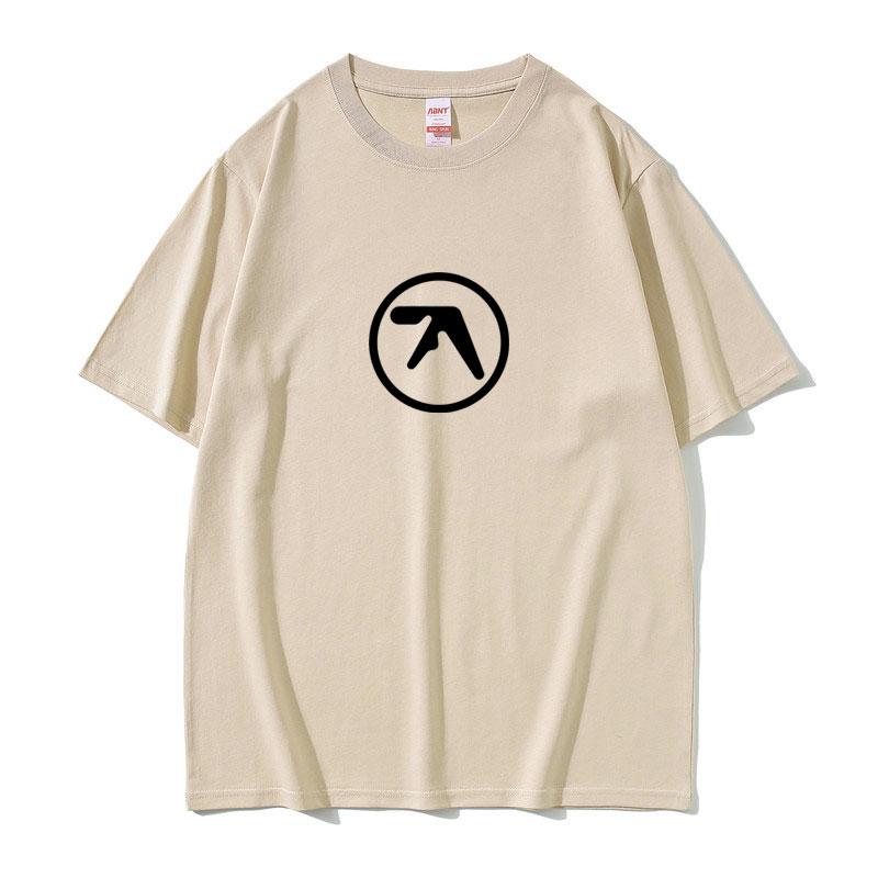 Футболка с принтом логотипа Aphex Twin Унисекс Женская Повседневная Хлопковая Винтажная С коротким рукавом Мужская Хип-Хоп Оверсайз Футболки Уличная одежда