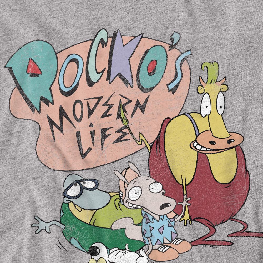 Rocko´s Modern Life Unisex Adult Logo Group T-Shirt
