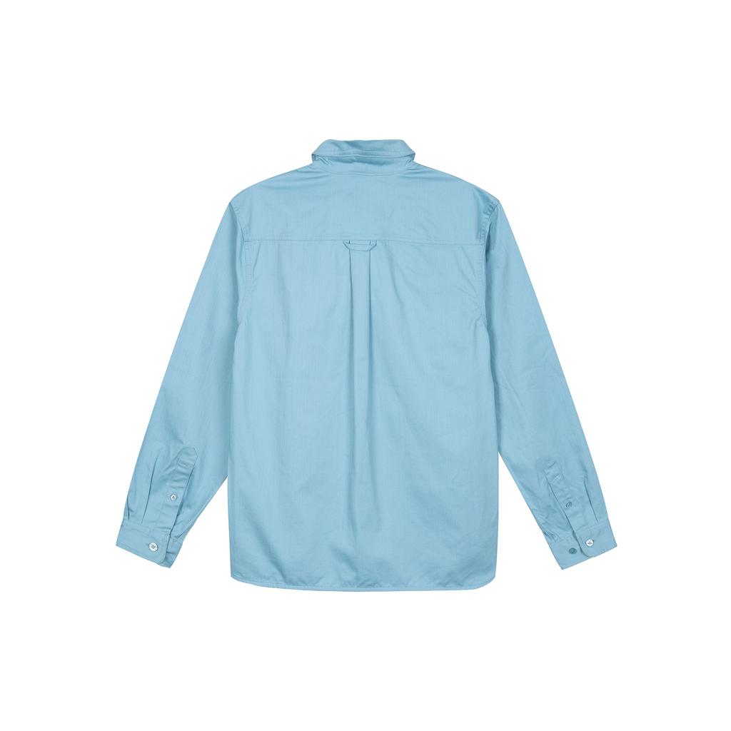 Nike SB с вышитым логотипом, спортивная повседневная удобная рубашка для скейтборда с длинными рукавами, мужские топы, туманно-синий DQ6288-494