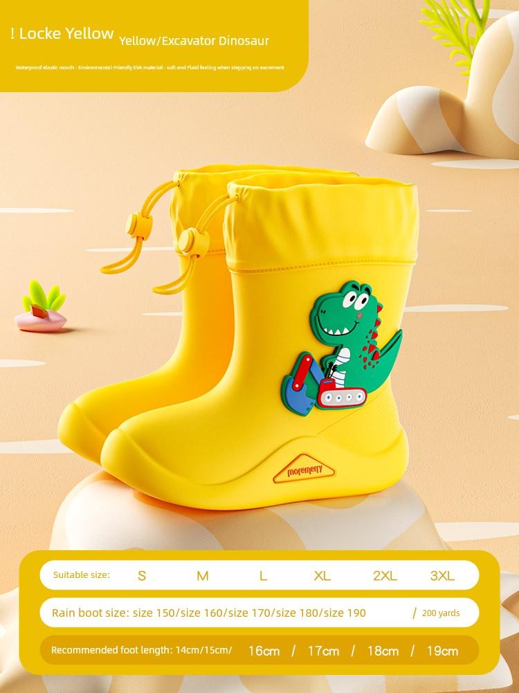 Children's Raincoat and Rain Boots Set for Boys 2025 New Model for Toddlers, Kindergarten, and Elementary School Students, Girls' Rain Shoes