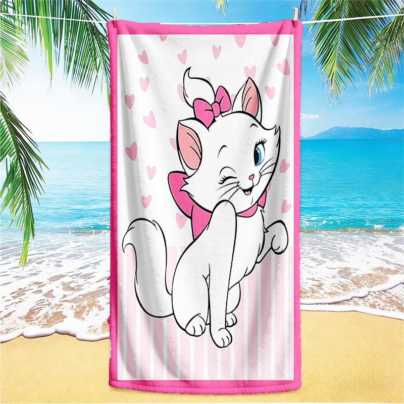 1pc Rainy Day Kitten beach towel,quick drying absorbent beach towel,outdoor sports swimming beach towel,Soft and comfortable Y72854
