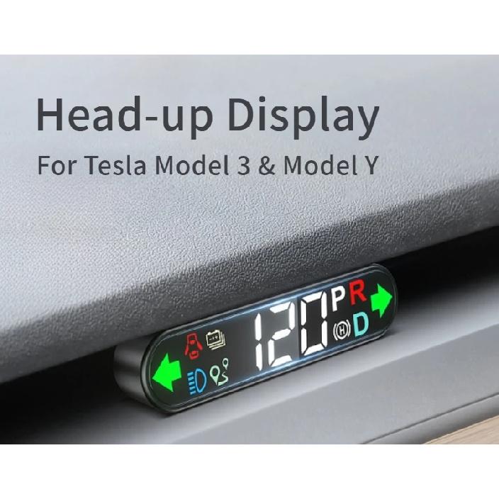 Model 3 & Model Y Head-up Display Embedded Design LED HUD Display Real-time Speed, Car Gear, Turn Signal