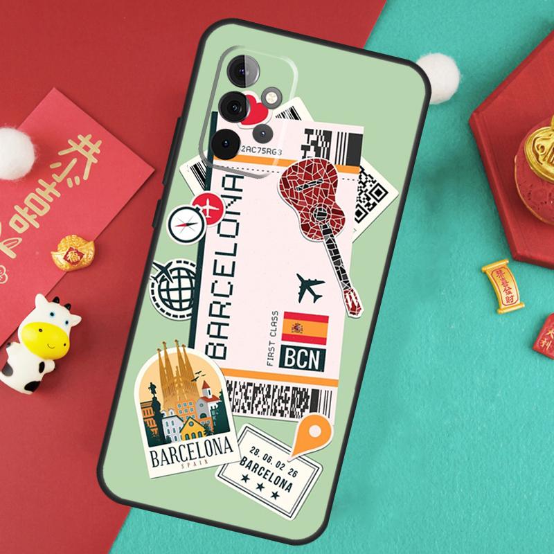 Дорожный посадочный талон Чехол Tokyo для Samsung Galaxy A35 A55 A25 A15 A51 A71 A12 A32 A52 A13 A33 A53 A14 A34 A54