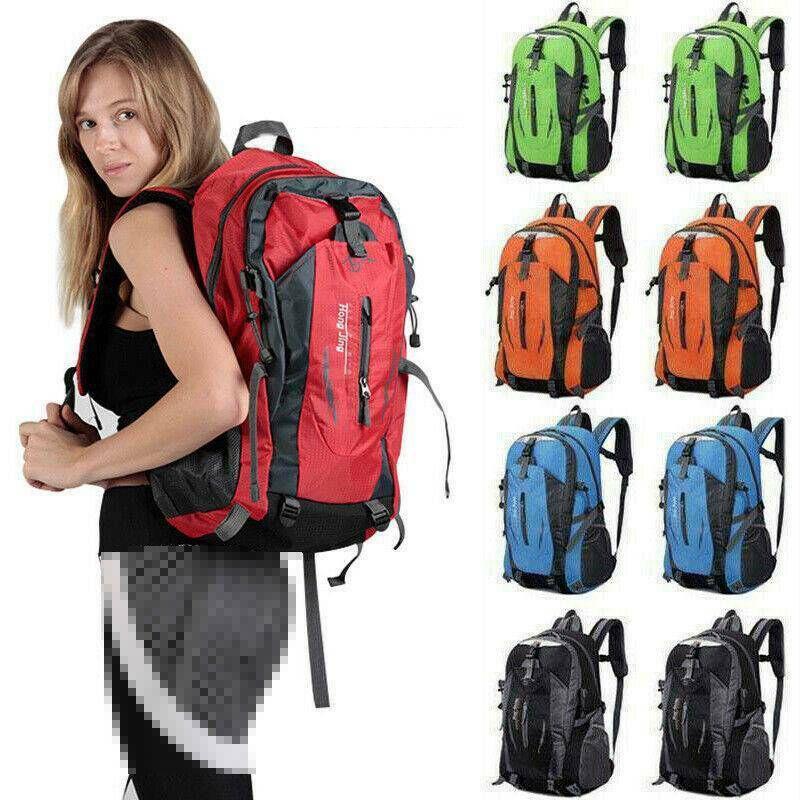 Large 40l Waterproof Travel Rucksack Outdoor Hiking Camping Backpack With Breathable Padded Straps