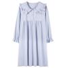 Womens Cotton Long Sleeve Nightdress Soft Loose Fit Sleepwear