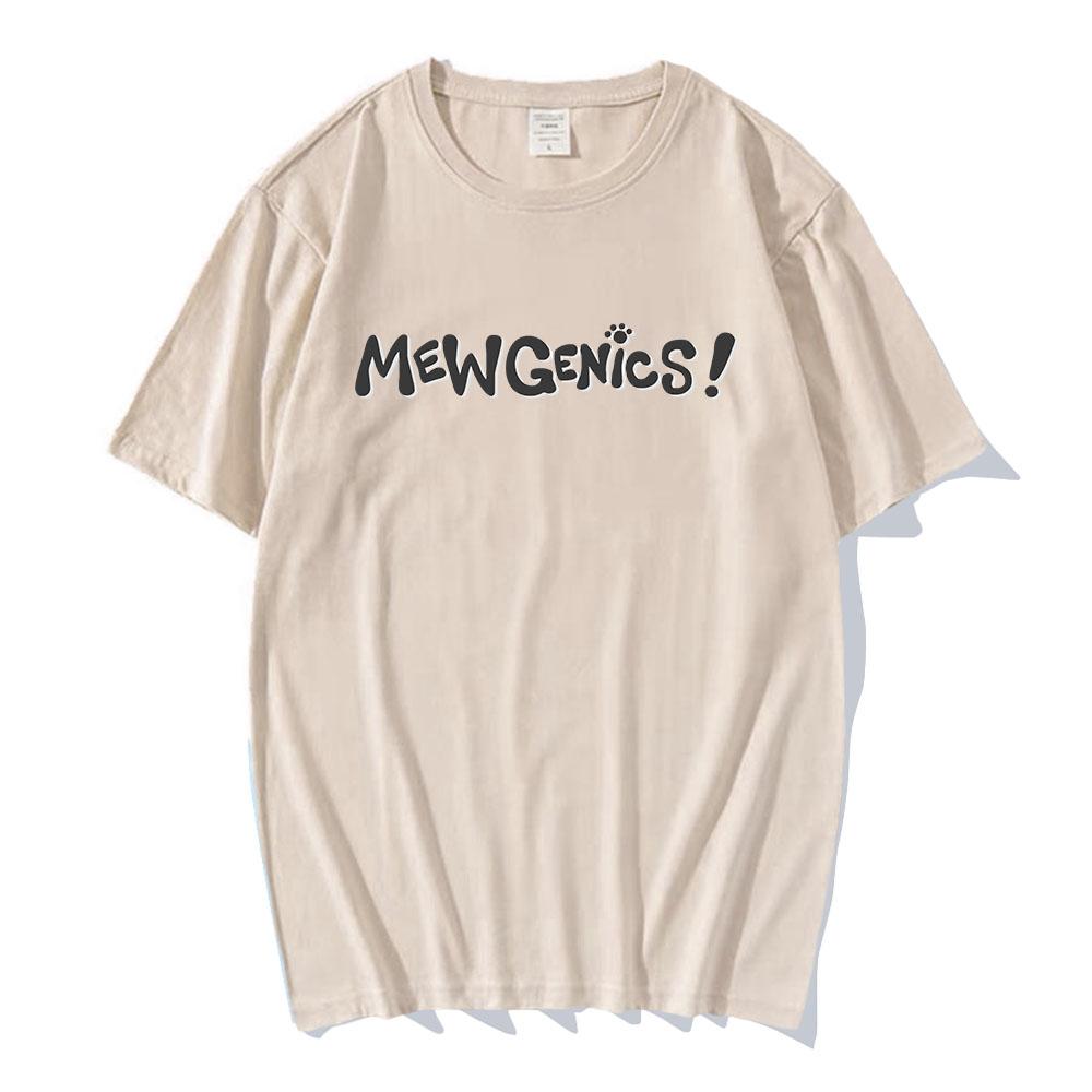 MEWGENicS Логотип Графические Футболки Унисекс Уличная Одежда Летняя С Круглым Вырезом С Коротким Рукавом Мужская Футболка Свободная Мягкий Хлопок Мужская Футболка С Принтом