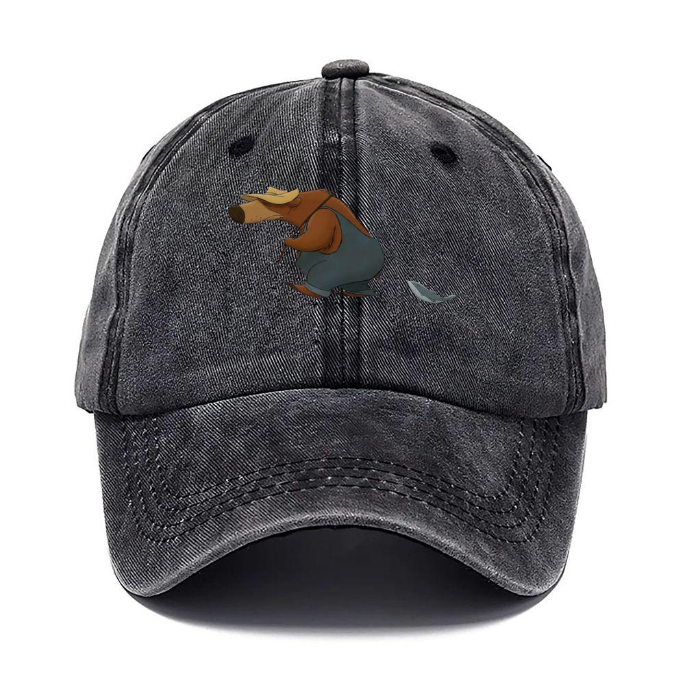 pc Retro Washed Distressed Animal Print Baseball Cap Unisex Lightweight Suitable for Outdoor Fishing Hat with Distressed