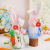 Пасхальный кролик Декоративные украшения Пасхальный кролик с морковкой Гном Рудольф Безликие куклы Пасхальные гномы Домашний декор