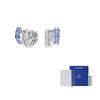 Swarovski Synthetic Cubic Zirconia Earrings Womens Blue