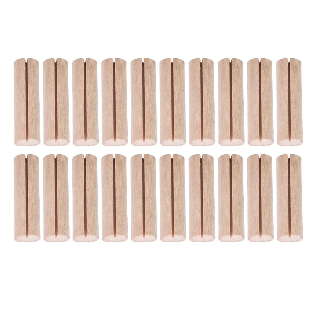 20Pcs Wooden Cards Stand Cylindrical Wood Photo Holder Table Top Display for Party Wedding Decoratio