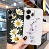 Мягкий силиконовый чехол для девочек с цветком для Xiaomi Redmi Note 13 Pro 13C Samsung A35 A55 M35 M34 S24 iPhone 15 Huawei Honor Camera Защитный противоударный чехол